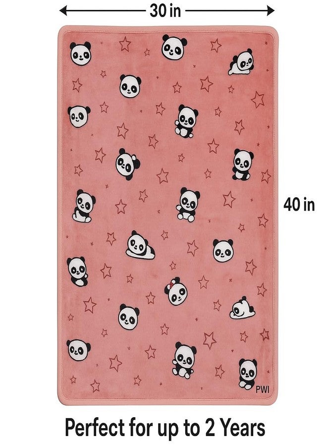 PWI Supersoft Baby Blanket Wrapper for Newborn | 30x40 inches | Lightweight AC Blanket for 0-2 Years | Ultra Soft & Skin-Friendly | Pack of 2 (Brown and Mauve) - Image 2