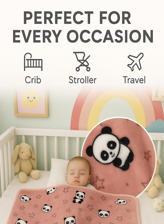 PWI Supersoft Baby Blanket Wrapper for Newborn | 30x40 inches | Lightweight AC Blanket for 0-2 Years | Ultra Soft & Skin-Friendly | Pack of 2 (Brown and Mauve) - Image 4