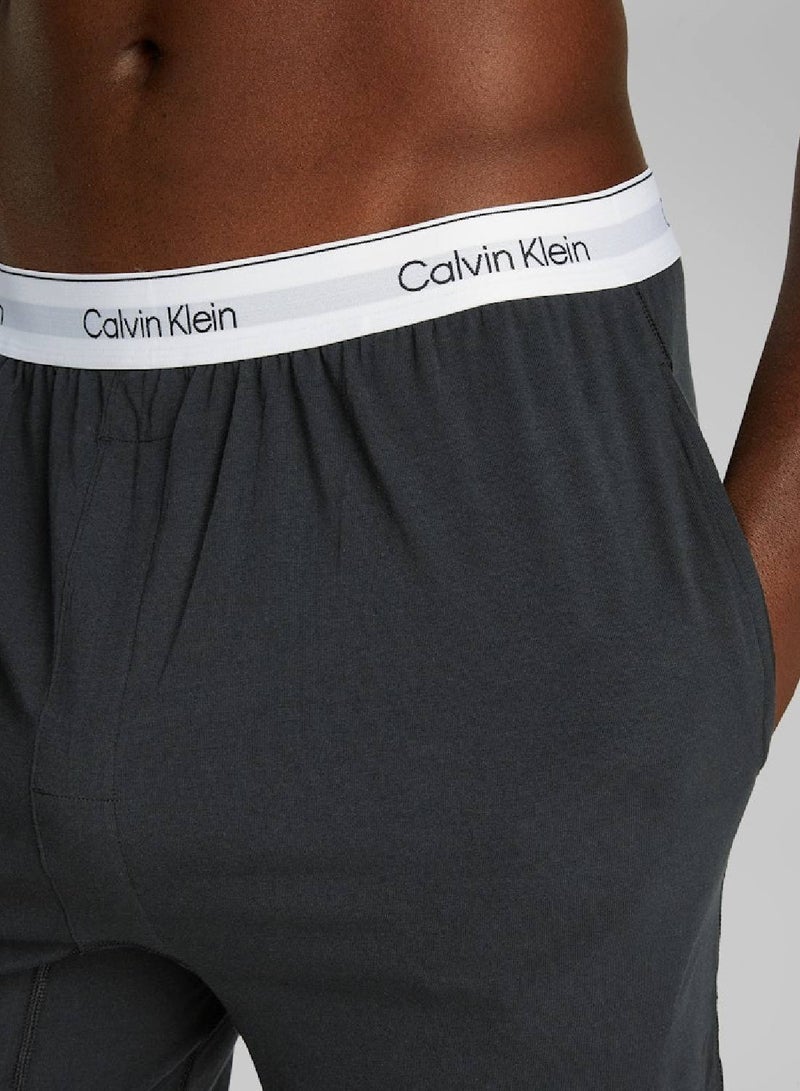 CALVIN KLEIN Icon Cotton Stripe Pyjama Shorts  - Image 4