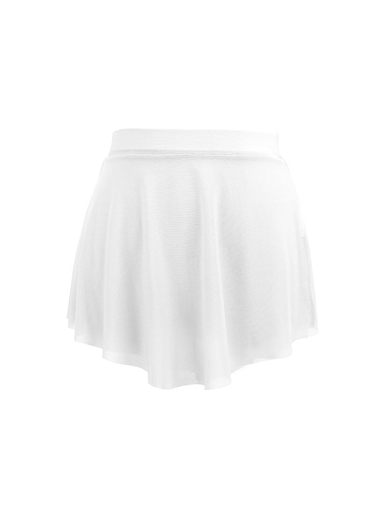 Daydance White Pull on Ballet Skirt for Women, Asymmetric Point Skirt for Dancing, Gymnastics, Cheerleading - Image 5