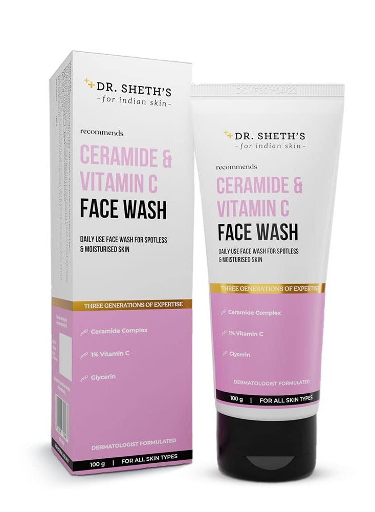 Dr. Sheth's Ceramide & Vitamin C Brightening Face Wash - Image 1