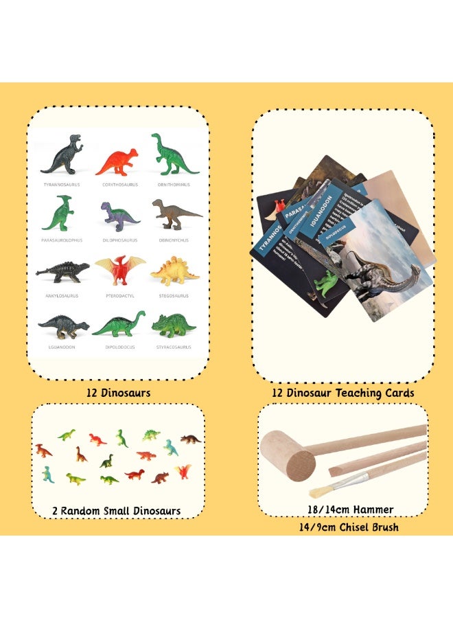 ماكدو لعبة حفر بيض الديناصور بيض الديناصور-حفريات بيض الديناصور الحفرية الأثرية، مجموعة حفر بيض الديناصور الجامبو الديناصور البيض، مجموعات العلوم التعليمية لأكثر من 6 سنوات - Image 3