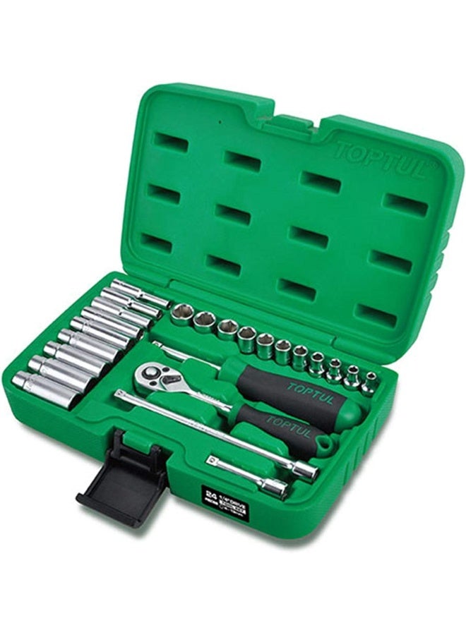 توبتول مجموعة مفاتيح توبتول الاحترافية بمقاس 1/4 بوصة و24 قطعة - Image 1
