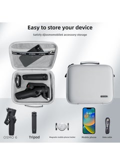 Generic DJI Dajiang Mobile SE Storage Bag OM6/OM5 Handheld Yuntai Portable Handbag Eva Storage Bag-Color:Light Gray  - Image 2