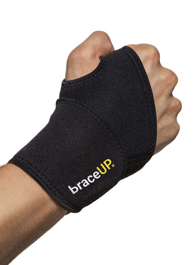 BraceUP Adjustable Wrist Support, One Size Adjustable (Black) - Image 1