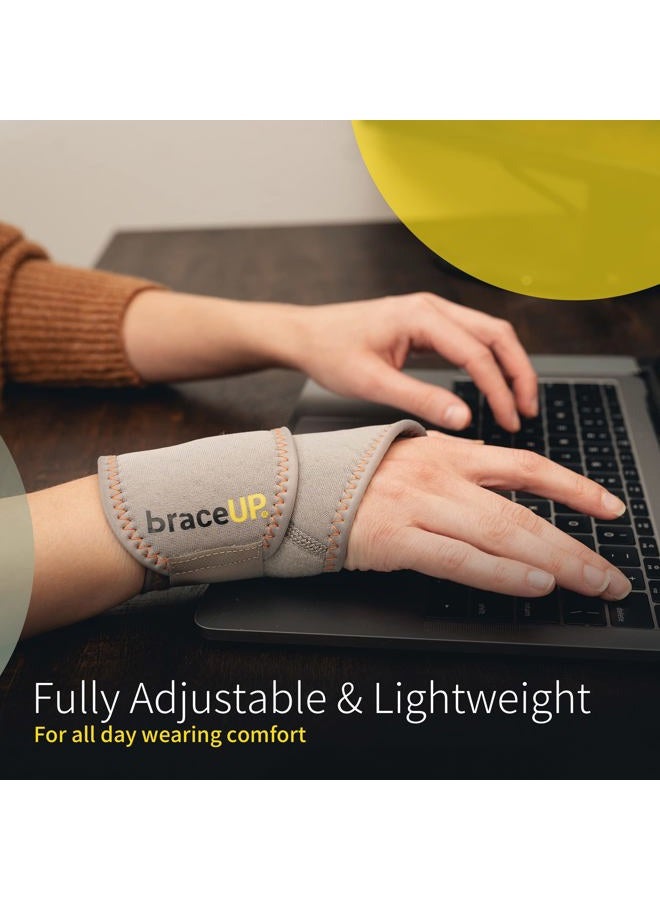 BraceUP Adjustable Wrist Support, One Size Adjustable (Black) - Image 2