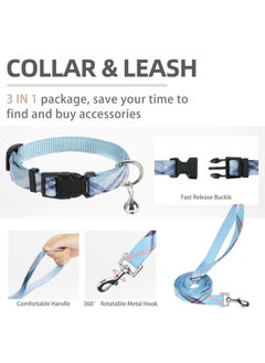 PUPTECK PUPTECK Adjustable Dog Harness Collar and Leash Set Step in No Pull Pet Harness for Small Medium Dogs Puppy and Cats Outdoor Walking Running, Soft Mesh Padded Reflective Vest Harnesses, Blue XS  - Image 4