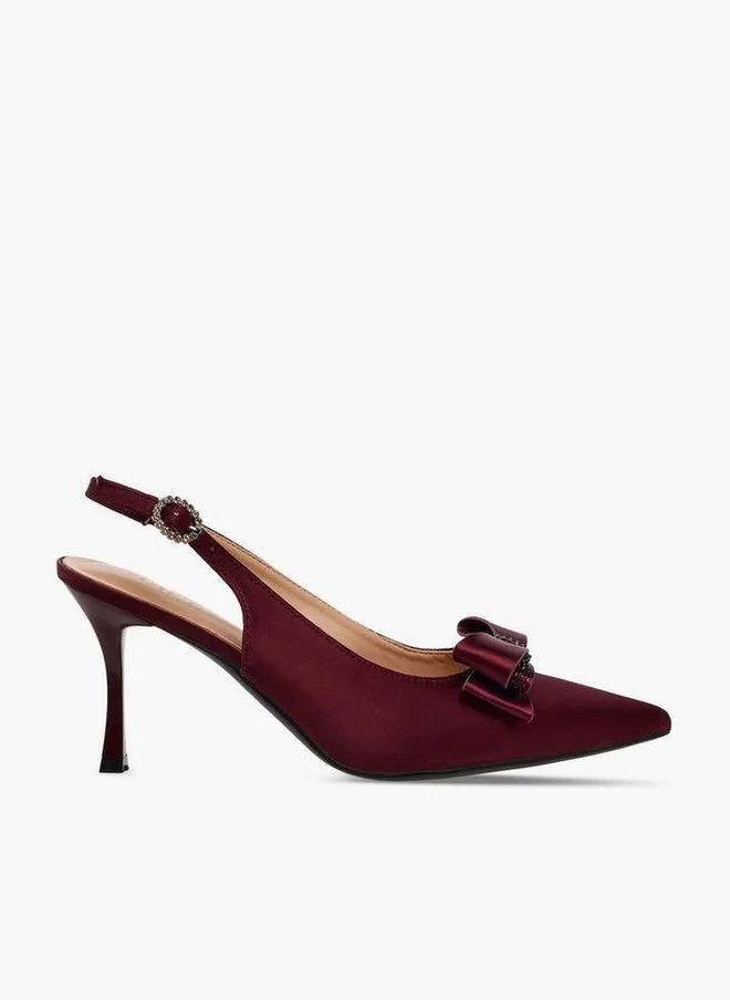 Celeste Women Bow Embellished Stiletto Heel Shoes