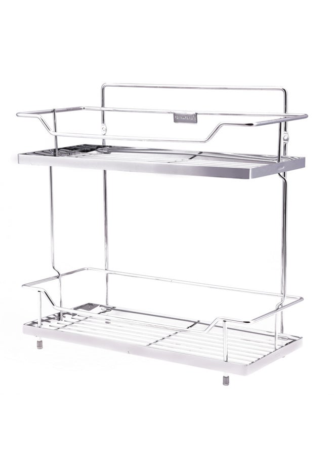 Royalford 2 Layer Kitchen Rack Silver - Image 1