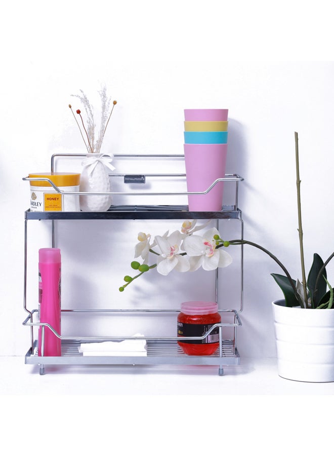 Royalford 2 Layer Kitchen Rack Silver - Image 4