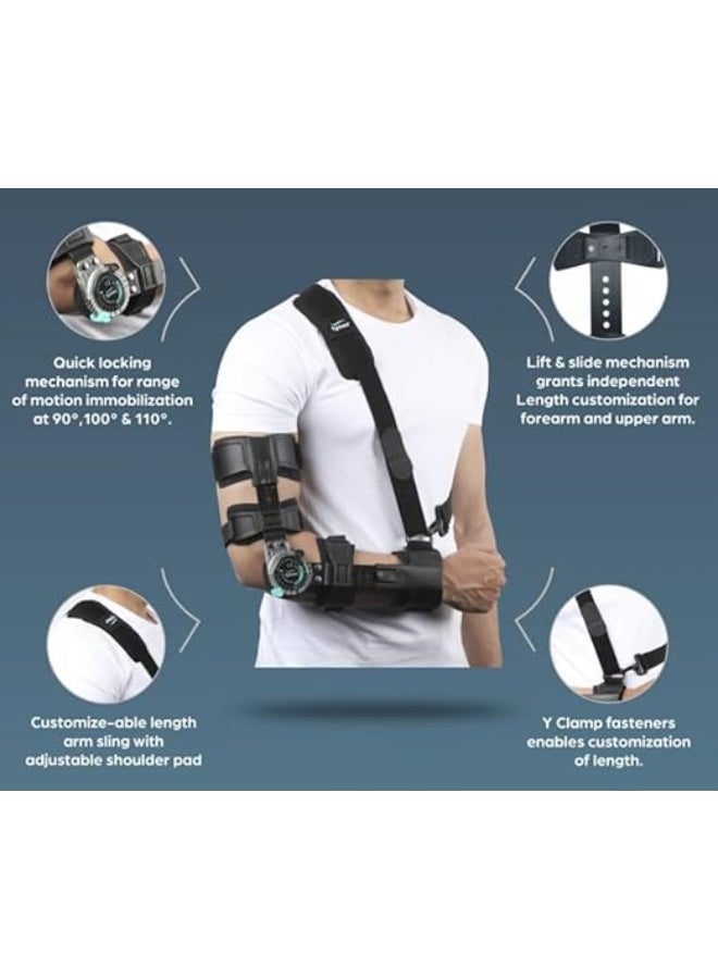 تاينور جبيرة مفصل الكوع اليسار بعداد – دعم وتثبيت عملي – تحكم قابل للتعديل لحركة المفصل - Image 2