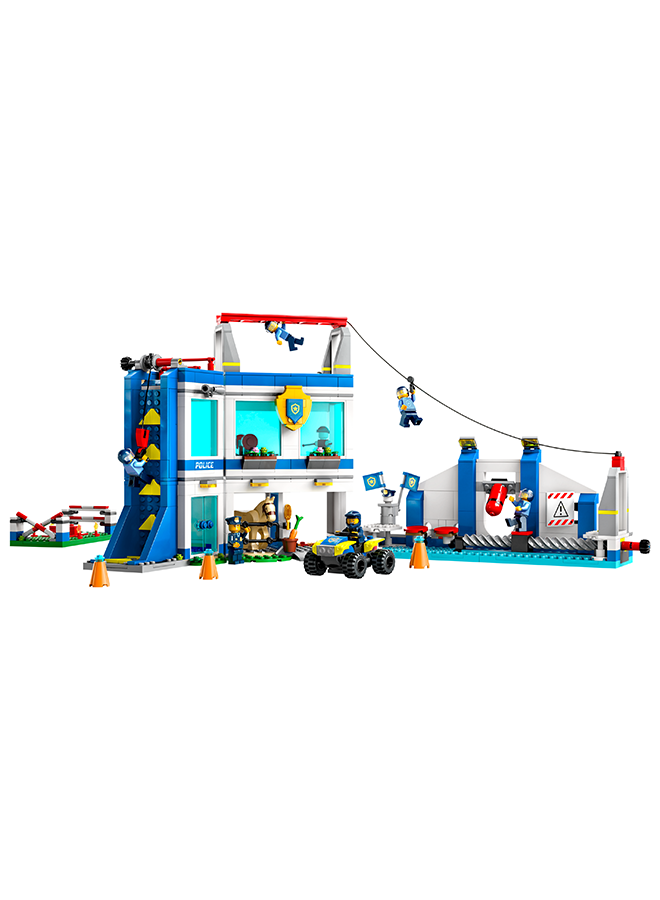 LEGO City Police Training Academy 60372 Building Toy Set For Kids Aged 6+, Includes A Fun Obstacle Course With Climbing Wall, Monkey Bars And A Zip Line, Plus 6 Minifigures And A Horse Figure (823 Pieces)