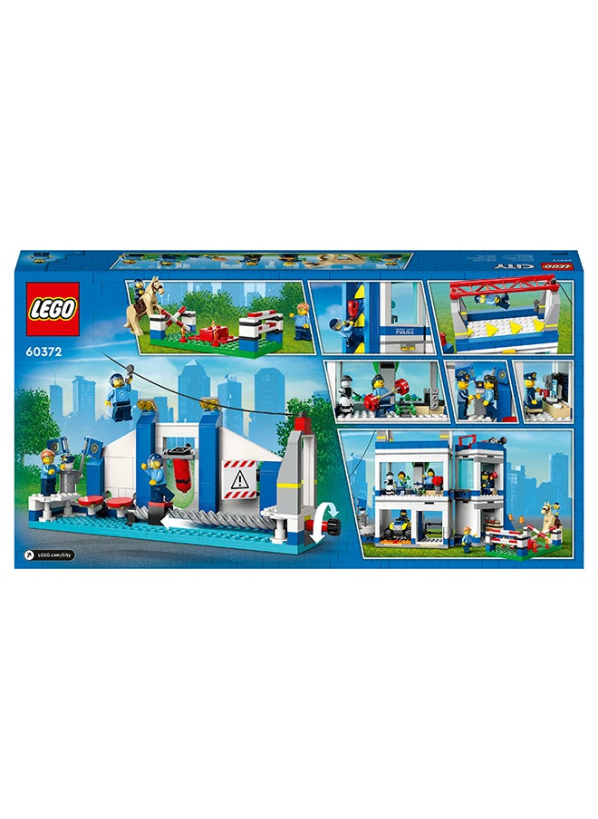 City Police Training Academy 60372 Building Toy Set For Kids Aged 6+, Includes A Fun Obstacle Course With Climbing Wall, Monkey Bars And A Zip Line, Plus 6 Minifigures And A Horse Figure (823 Pieces)