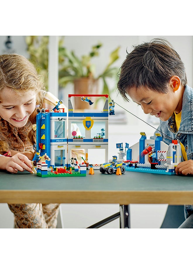 LEGO City Police Training Academy 60372 Building Toy Set For Kids Aged 6+, Includes A Fun Obstacle Course With Climbing Wall, Monkey Bars And A Zip Line, Plus 6 Minifigures And A Horse Figure (823 Pieces)  - Image 2