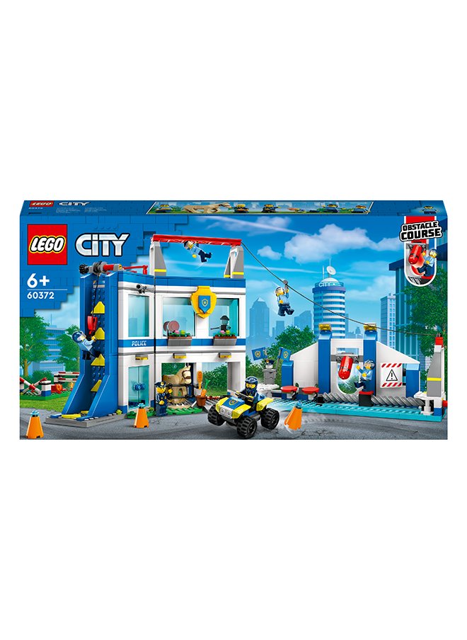 LEGO City Police Training Academy 60372 Building Toy Set For Kids Aged 6+, Includes A Fun Obstacle Course With Climbing Wall, Monkey Bars And A Zip Line, Plus 6 Minifigures And A Horse Figure (823 Pieces)