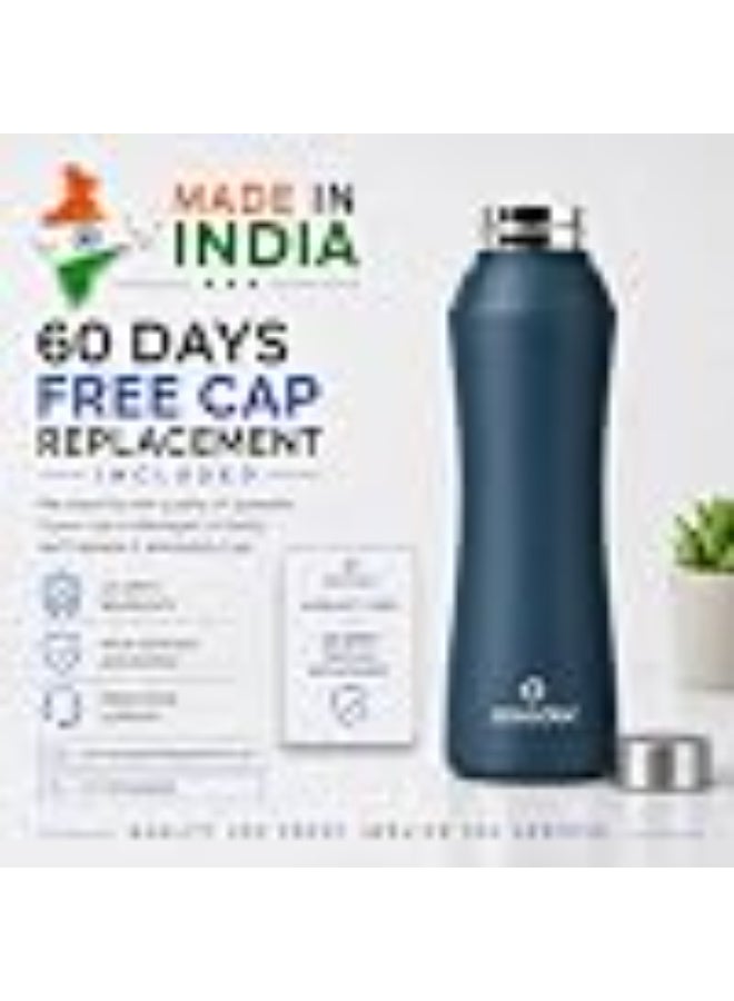 Speedex Stainless Steel Water Bottle 1 Ltr, Leak Proof Screw Cap, BIS Approved 1000 ml Metal Bottle For Daily, Office, School, Gym, Travel Use for Men, Women, Kids, Adults, Teal Blue, Set of 3 - Image 5