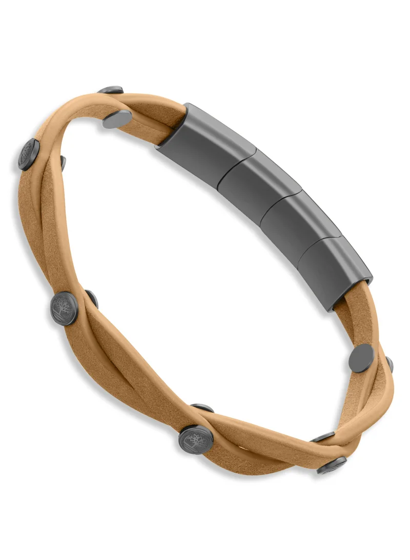 تمبرلاند Tour Guide Brown Leather Bracelet  for Men