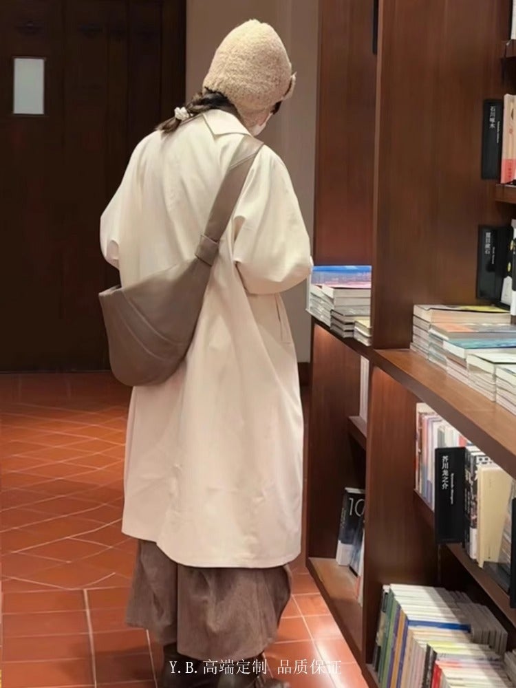 L'S High-Quality Croissant Bag, Imported Goatskin Croissant Bag, Casual Dumpling Bag, Genuine Leather Cross-Body Lazy Wandering Chest Bag - Image 1