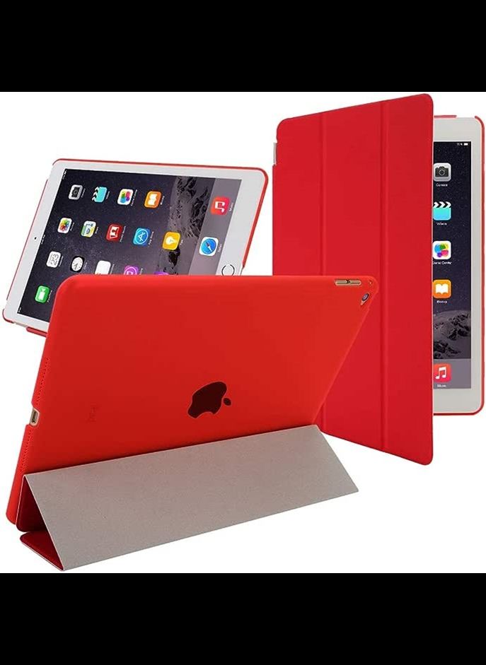 iPad 2 3 4 Magnetic Smart Slim Front Back Protection Case Cover Red