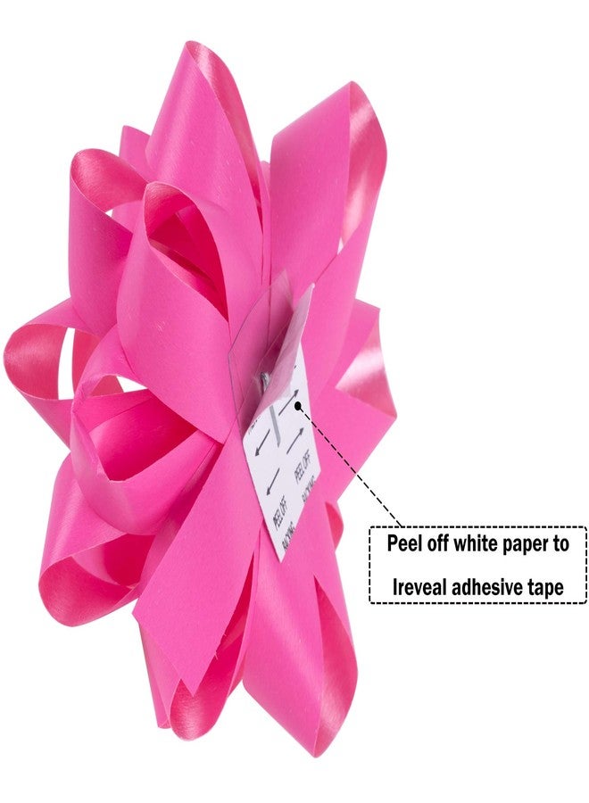 WRAPAHOLIC 19 Pcs Gift Bows Assortment - 16 Multi Colored Assorted Size Gift Bows(Pink, White, Silver, 2 Crimped Curling Ribbons, 1 Pink Curly Bows, Perfect for Christmas, Holiday, Party - Image 3