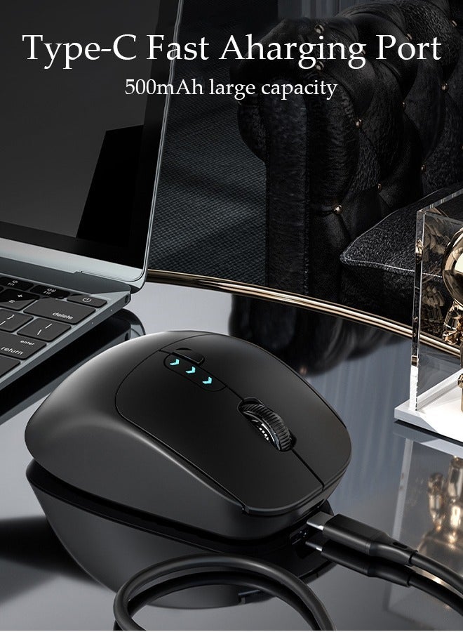 DUNISO Bluetooth Mouse Wireless Mouse with 6 Buttons 3 Adjustable DPI Battery DisplayLevels Ergonomic Computer Mouse for Laptop Computer Mac PC Windows Chromebook Notebook - Image 5