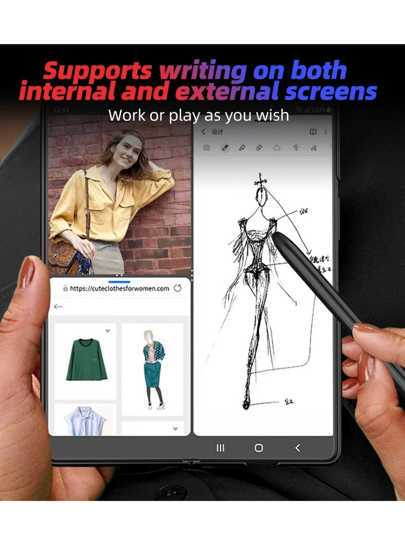 ELTRAZONE - Galaxy Z Fold 4 S Pen Fold Edition,S Pen Samsung Z Fold 4,4096 Pressure Levels,Stylus Pen Replacement for Samsung Galaxy Z Fold 4 5G + Tips/Nibs(Black) - Image 1