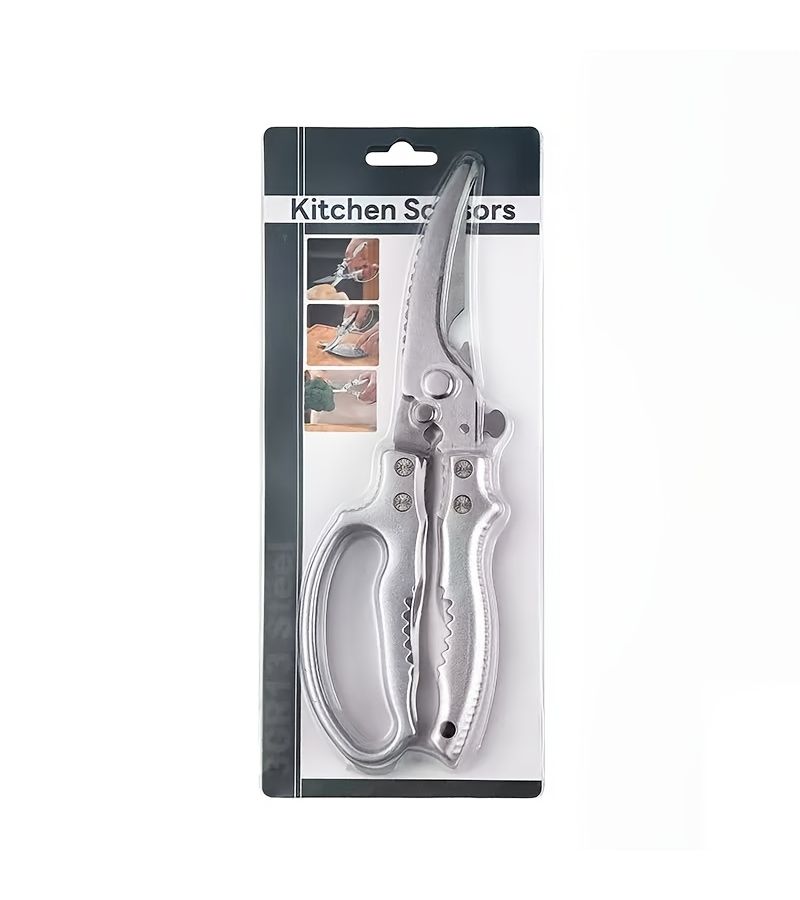 1pc Large Sharp Spring Kitchen Scissors For Barbecue Chicken Bone Steak - Image 5