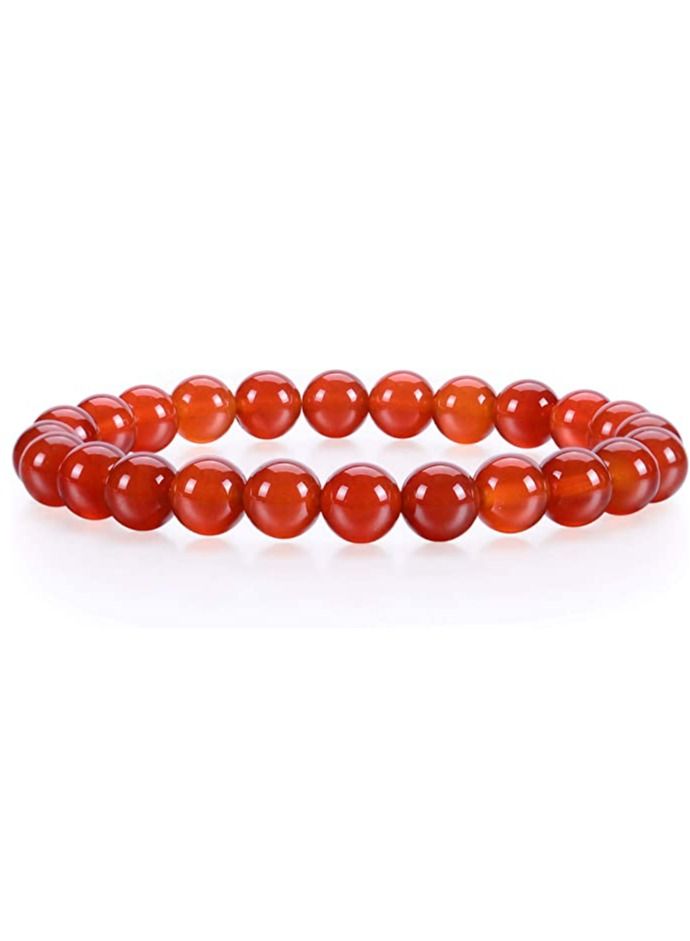 Red stone bracelet Semi-precious Red Crystals Bracelet Good Luck bracelet - Image 1
