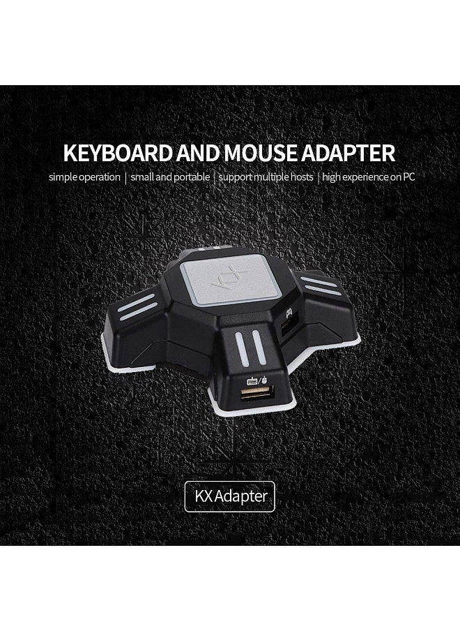 Generic - KX Adapter USB Mobile Gaming Keyboard and Mouse Converter Plug and Play Replacement for N Switch/Xbox One/ PS4/ PS3 Black - Image 1