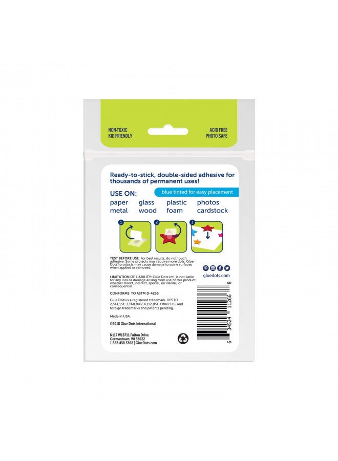 Glue Dots Permanent Glue Dots, Blue, Pack Of 60 - Image 2
