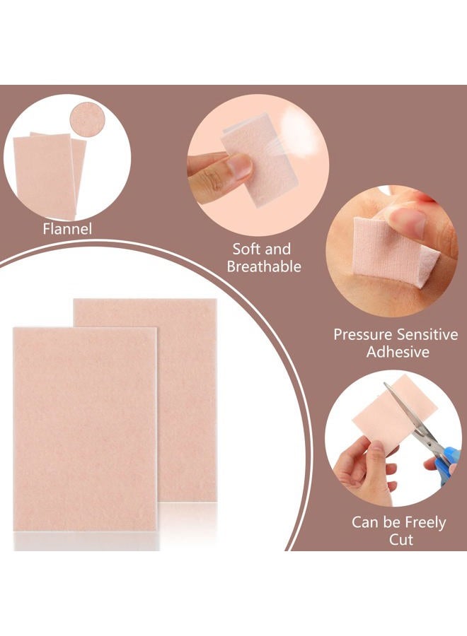 Boyiee 35 Sheets Moleskin for Blisters Adhesive Pads for Feet Moleskin Padding Blister Prevention Tape for Men Women Shoes Boots Hiking Reduce Friction Pain(Lint,Light Brown) - Image 3