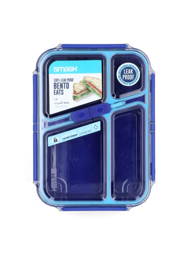 smash Bento Eats Lunch Box Blue and Green 1.4 Liter - Image 1