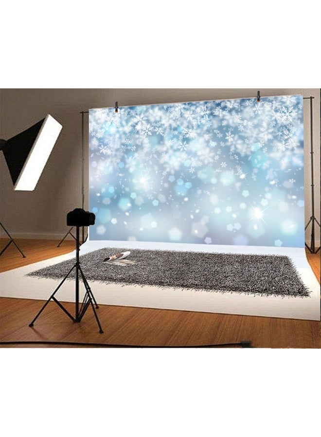 LFEEY 10x8ft Falling Snowflake Portrait Backdrops for Photography Winter Ice Snow Flakes Photo Shoot Newborn Kids Baby Adults Wedding Photo Background Vinyl Photo Booth Props - Image 2