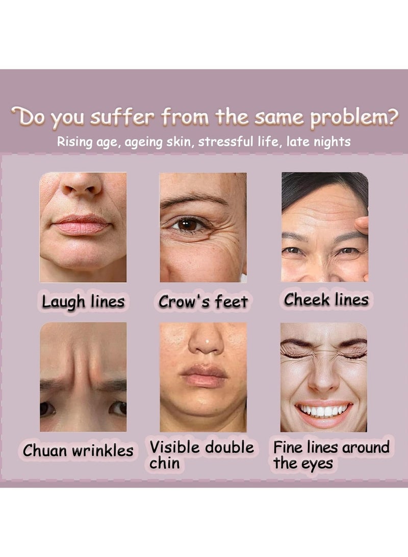 إسكدنيا Double Chin Reducer, V Line Mask Facial Slimming Strap, Reusable Face Lifting Belt, Chin Up Eliminator, Breathable  Comfortable, Anti-Sagging Jawline Shaper for Women  Men (Purple) - Image 4