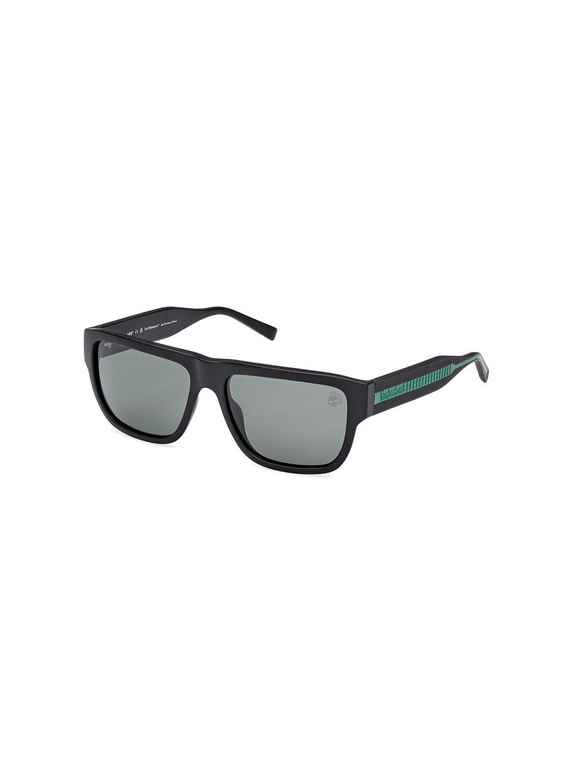 Timberland نظارات شمسية مستطيلة للرجال مقاومة للتشتت - TB933702R58 - حجم العدسة: 58 مم  - Image 1