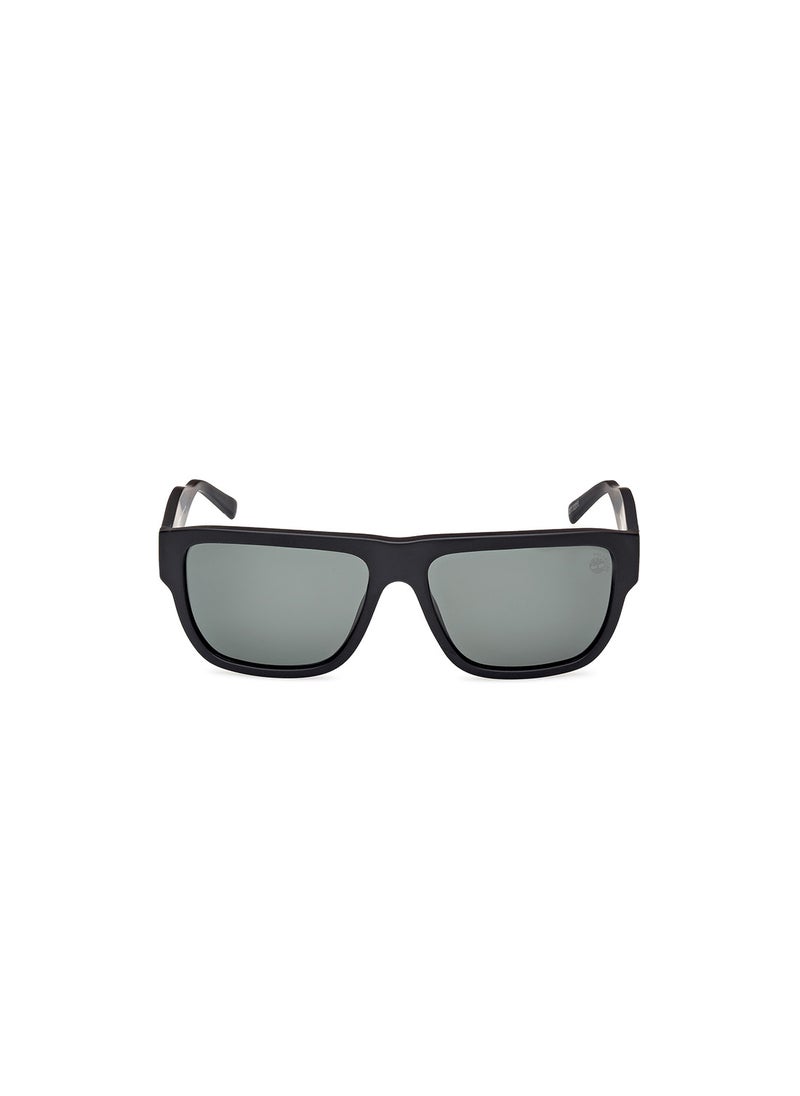 Timberland نظارات شمسية مستطيلة للرجال مقاومة للتشتت - TB933702R58 - حجم العدسة: 58 مم  - Image 2