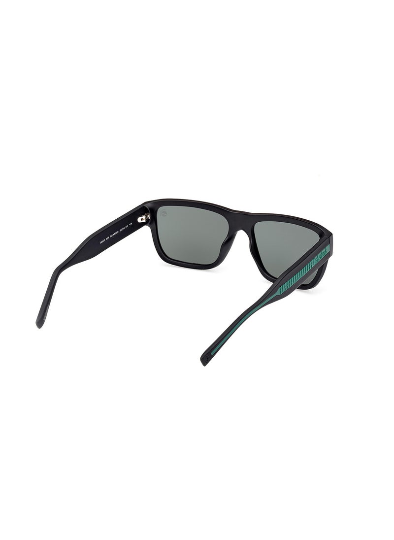 Timberland - نظارات شمسية مستطيلة للرجال مقاومة للتشتت - TB933702R58 - حجم العدسة: 58 مم - Image 1