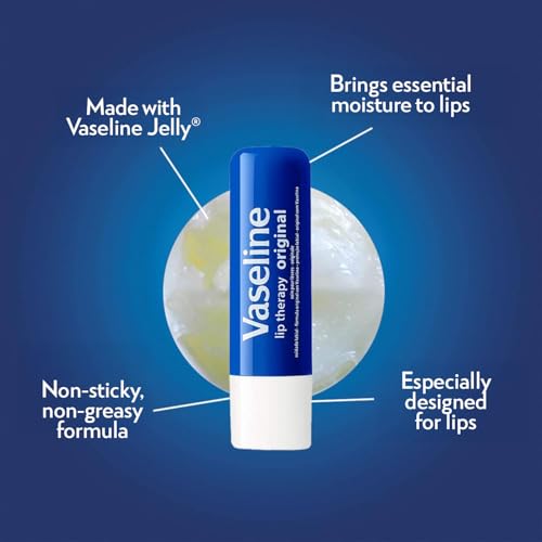 Vaseline Lip Therapy Original 8-Pack – Moisturizing Lip Balm for Very Dry Lips, 0.16 Oz Ea - Image 4