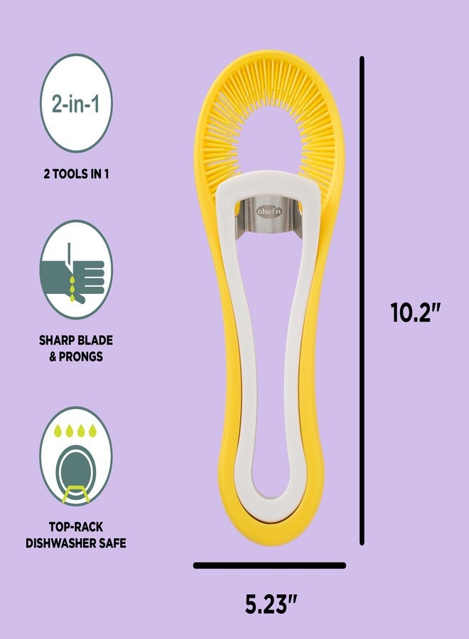 Chef'n Chef’n Nesting Corn Tool Set, Corn Peeler and Desilker Brush, 2-in-1 Corn Silk Remover and Cob Stripper - Image 3