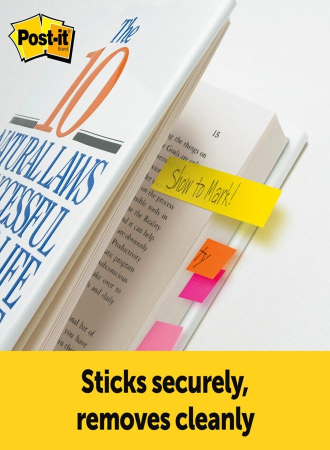Post-it Page Markers, Assorted Bright Colors, 1/2 x 2-Inches, 50-Markers/Pad, 10-Pads/Pack, 2-Pack - Image 4