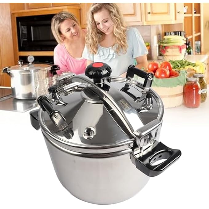 Jiawu Pressure Canner 304 Stainless Steel Pressure Soup Cooker Uniform Heating For Home Kitchen 36 * 34 * 30Cm 22L - Image 4