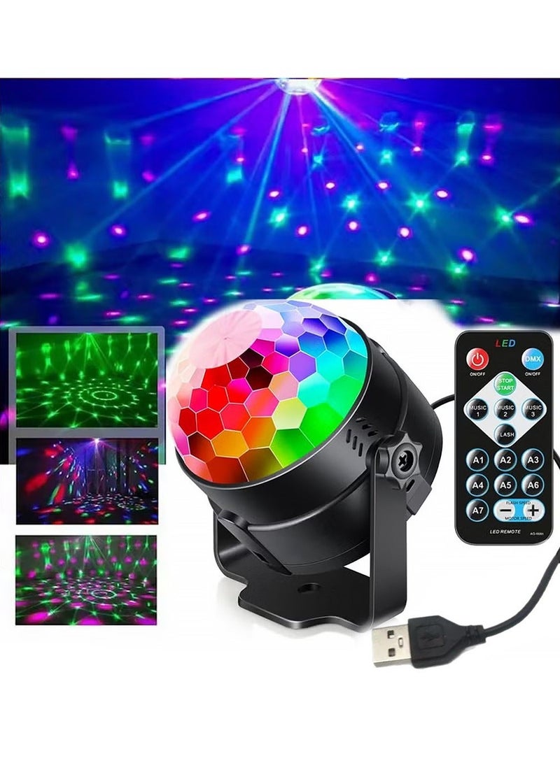 Disco Ball Light,Party Disco Strobe Ocean Star Projector Dj Dance Light Sound Activated with Remote Control Stage Rave for Parties Birthday Wedding KTV Christmas Halloween Dancing Décor - Image 1