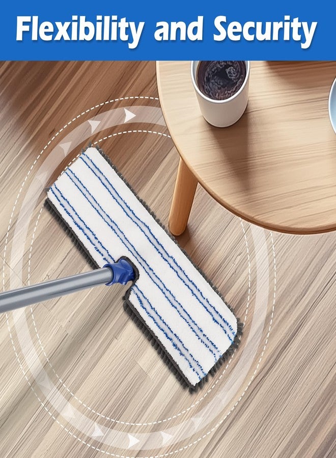 Masthome Microfiber Flip Mop,Masthome Flat Mop with Stainless Steel Handle,Mops for Floor Cleaning and 4 Reusable Washable Mops Pads,Wet & Dry Dust Mopping for Hardwood,Vinyl,Laminate,Tile Cleaning - Image 2
