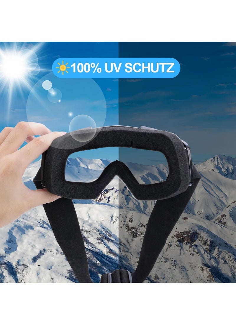 Ski Goggles, 100% UV Protection Anti-Fog Snowboard Goggles for Glasses Wearers Men Women Youth, OTG Ski Goggles Adults Suitable for Snowboarding Skiing Cycling Hiking - Image 4