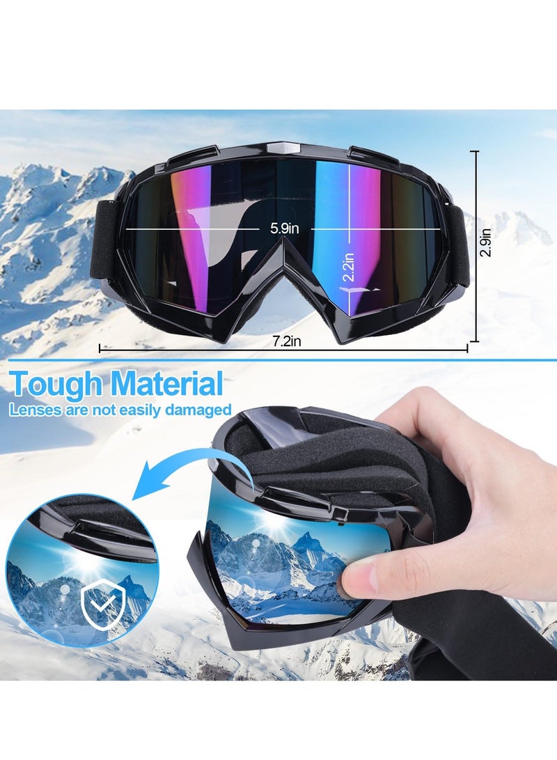 Ski Goggles, 100% UV Protection Anti-Fog Snowboard Goggles for Glasses Wearers Men Women Youth, OTG Ski Goggles Adults Suitable for Snowboarding Skiing Cycling Hiking - Image 5