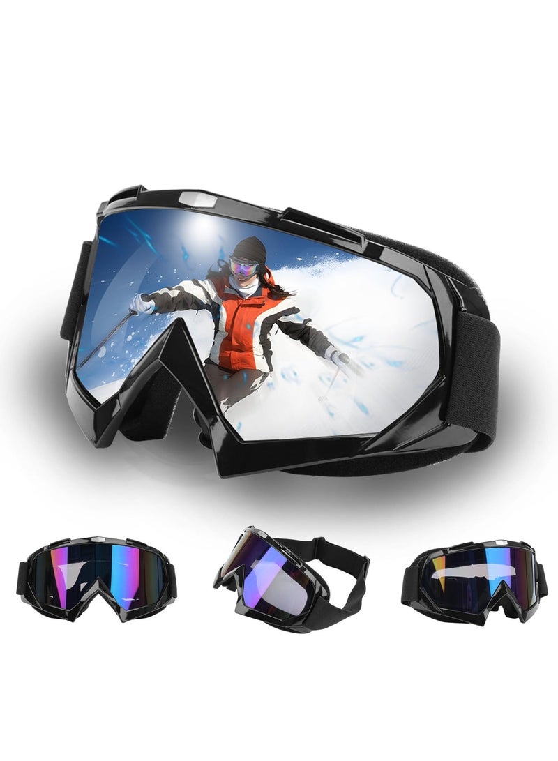Ski Goggles, 100% UV Protection Anti-Fog Snowboard Goggles for Glasses Wearers Men Women Youth, OTG Ski Goggles Adults Suitable for Snowboarding Skiing Cycling Hiking - Image 1