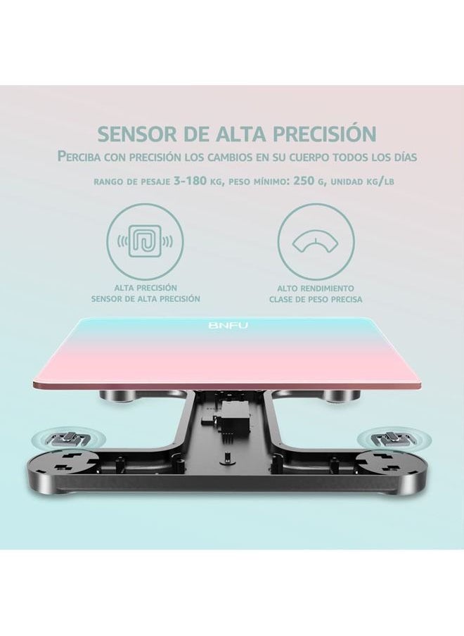 Arabest Smart Body Fat Scale, Health Wireless Weight Scale with Bluetooth, Body Composition Analyzer with Smartphone App for 14 Key Body Indicators(BMI/Weight/Body Fat/Resting Heart Rate)  - Image 4