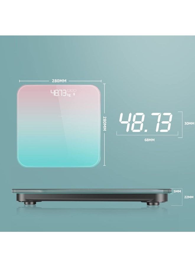 Arabest Smart Body Fat Scale, Health Wireless Weight Scale with Bluetooth, Body Composition Analyzer with Smartphone App for 14 Key Body Indicators(BMI/Weight/Body Fat/Resting Heart Rate)  - Image 5