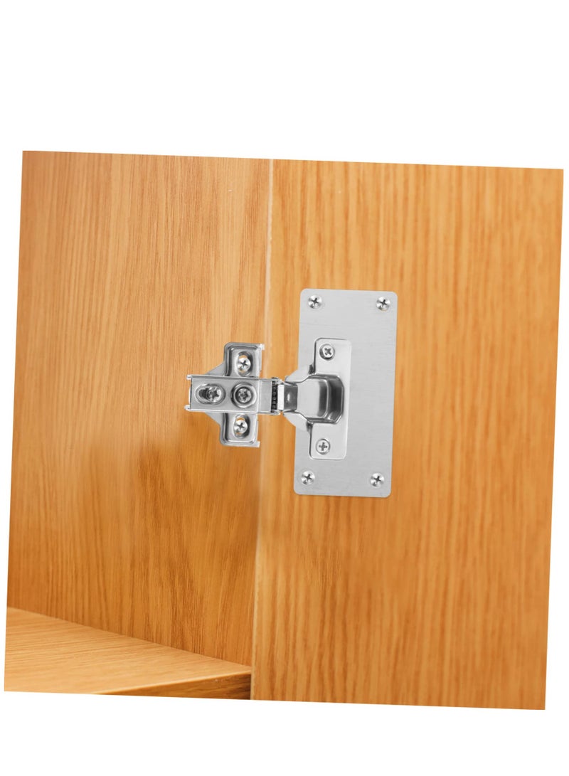 2pcs Jib Hinge Hidden Hinges Cabinet Accessory Pro Press Stainless Steel Rack Shelving Kitchen Cabinet Accessories Kitchen Cabinet Door Hinges Hidden Door Hinge Cupboard Hinge Iron - Image 3