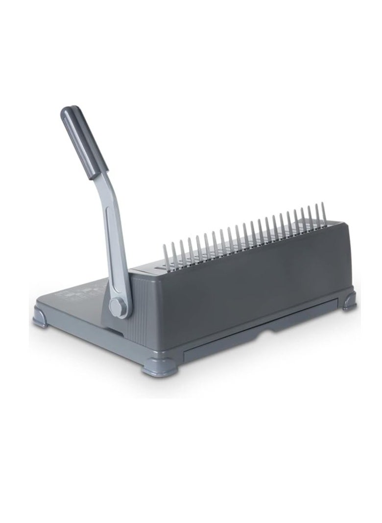 Deli Deli 3872 21-Hole Binding Machine, 425 Sheets - Grey  - Image 3